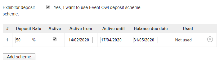 Deposit Scheme, new